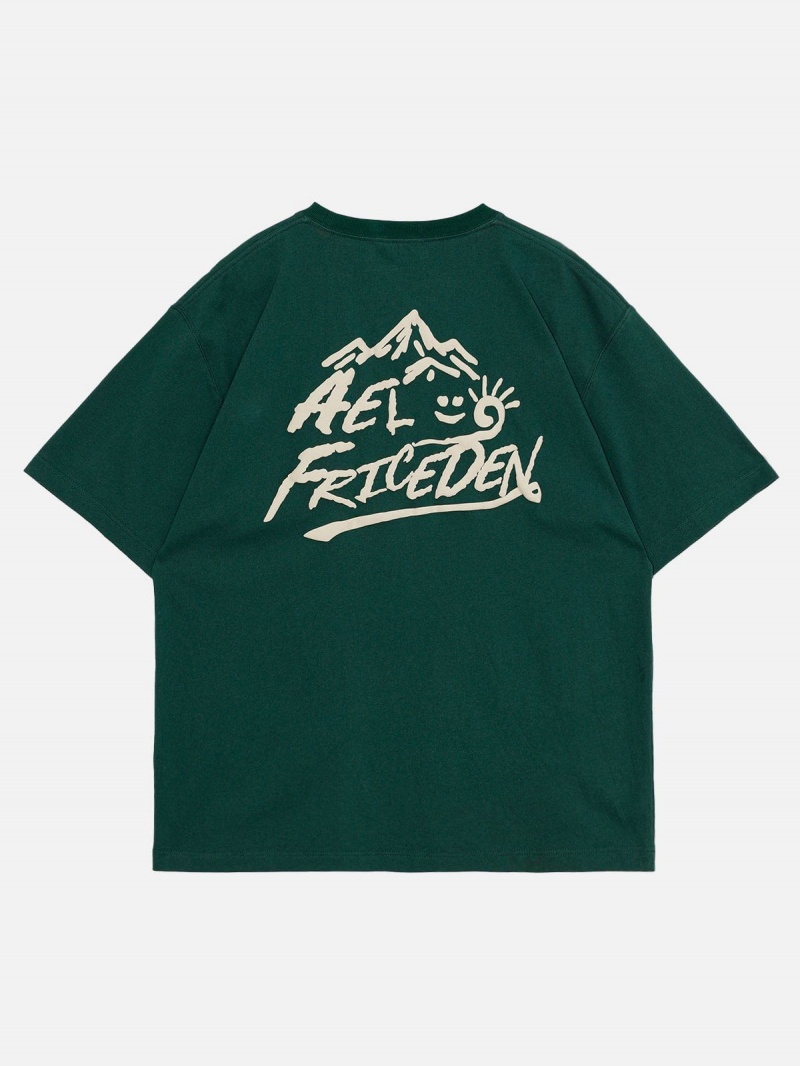 Vert  T Shirts Aelfric Eden Mountain Sketch Tee - REO-4792762